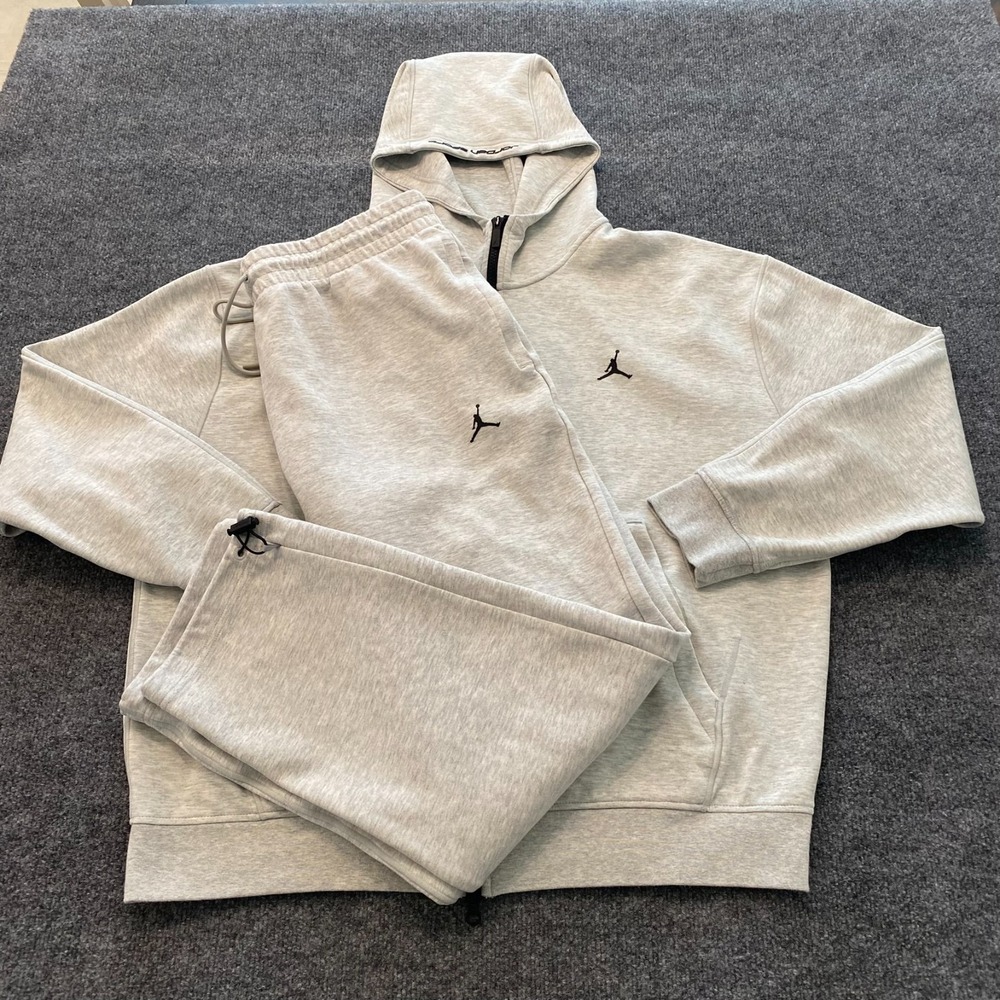Jordan Sport Hoop Fleece Full Zip Track Sweat Suit Mens XL Hoodie & Pants